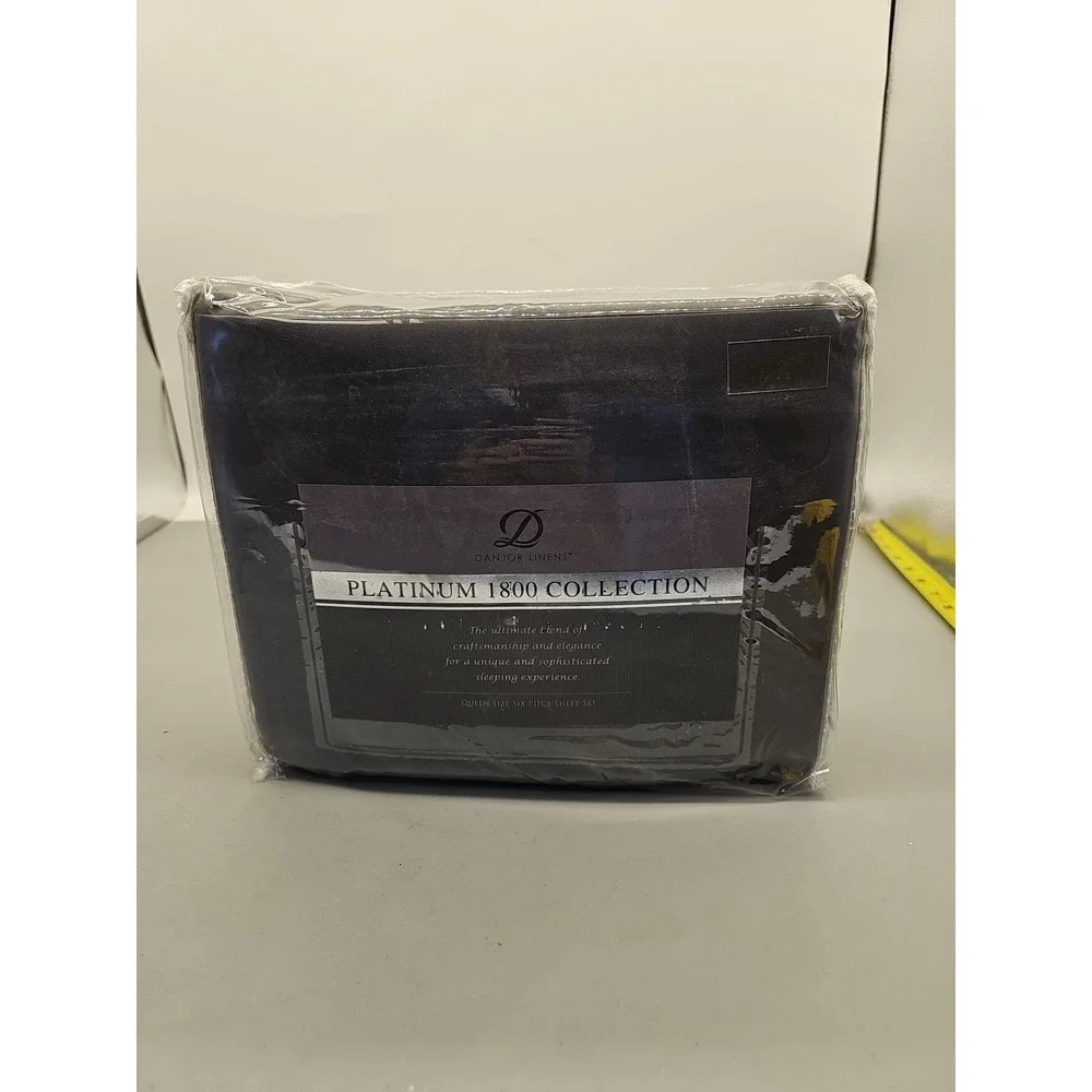Danjor Linens Platinum 1800 Queen Size Six Piece Bedding Set Gray New